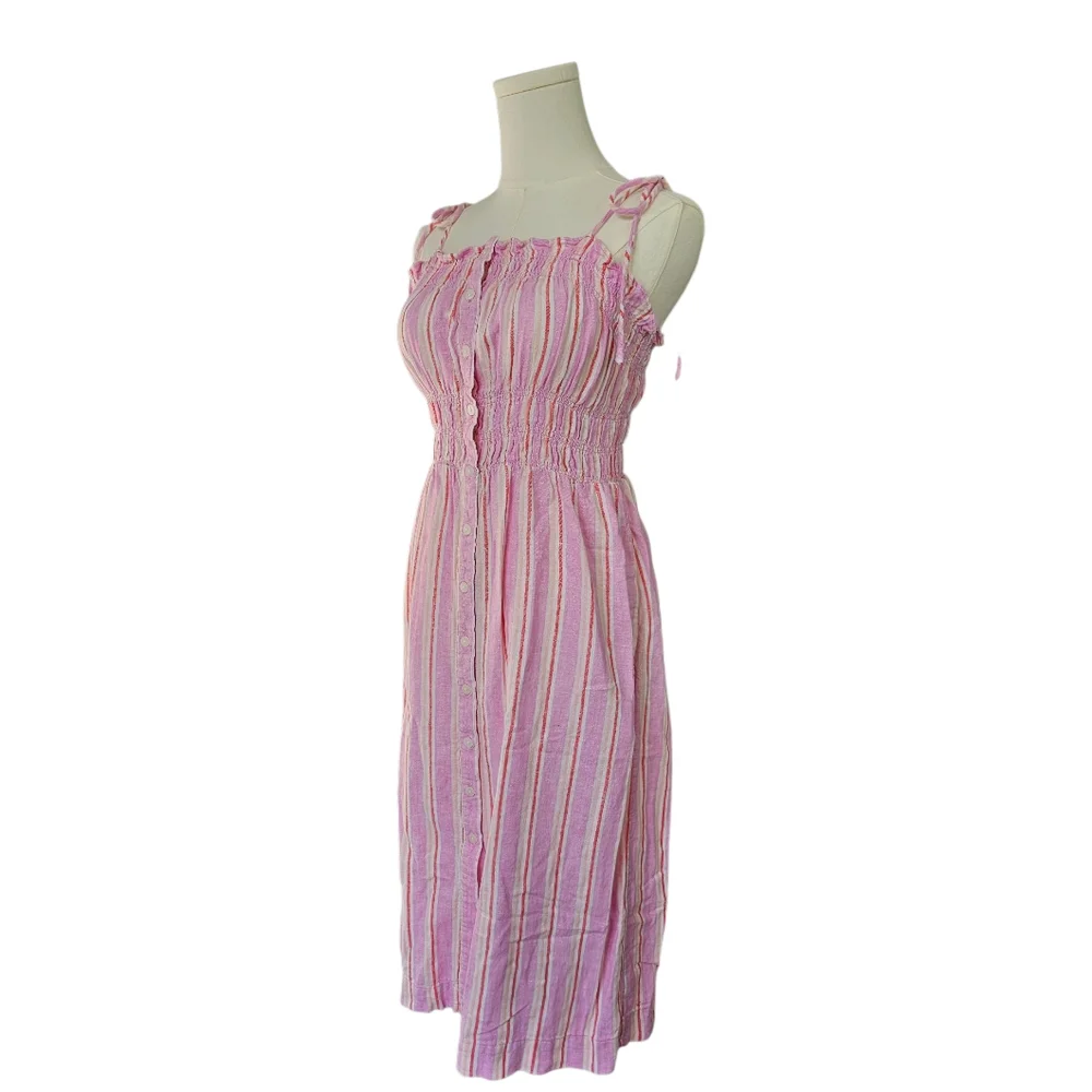 Universal Thread Pink and White Striped Maxi Dress - Picture 2 of 3